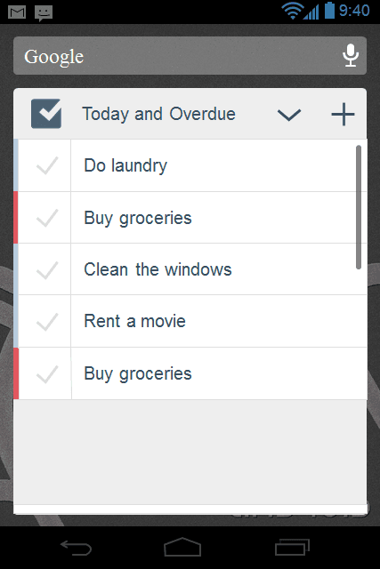 Checklist Android Widget