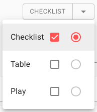 Checklist page view menu selector