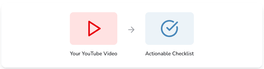 Youtube to actionable checklist