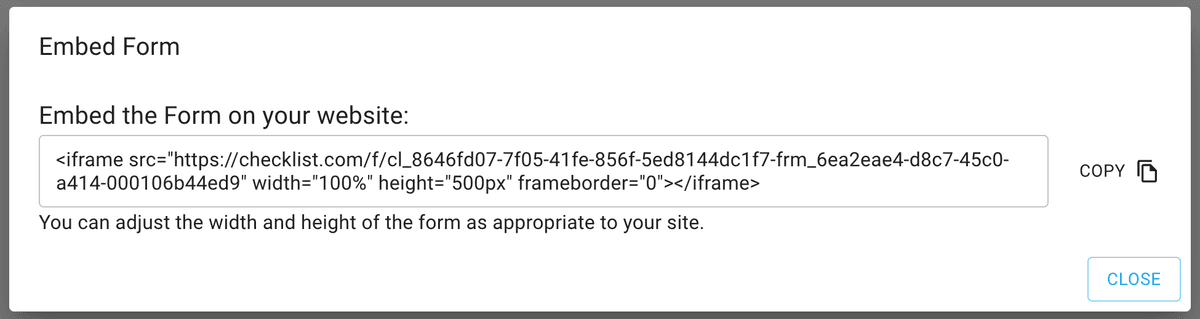 Forms Embed
