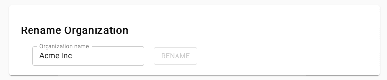 Rename Organization