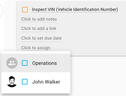 Template editor assign task