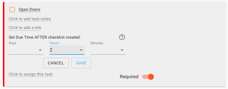 Template editor task due date edit