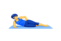 Side plank prep Pilates core exercise