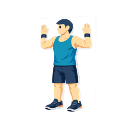 Wall angels posture exercise