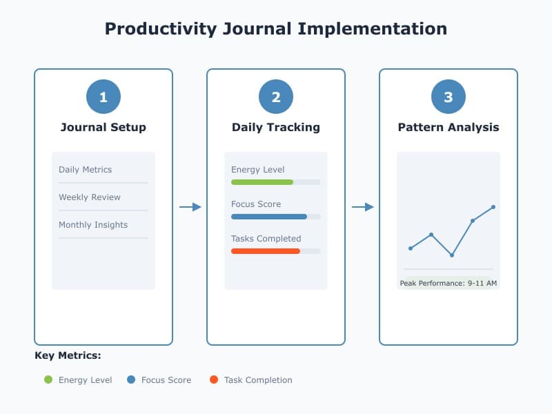 The Productivity Journal Method Steps