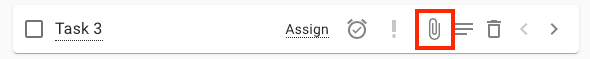 Task Attachment Menu