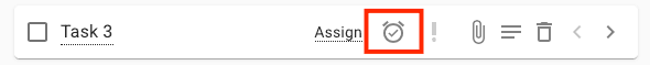 Task Due Date Menu