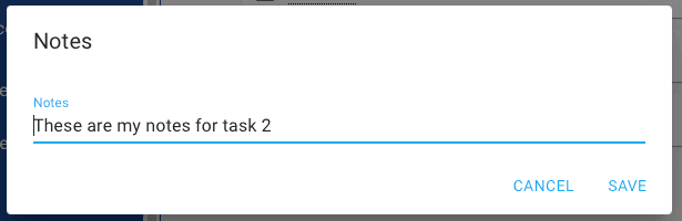 Task Notes Dialog
