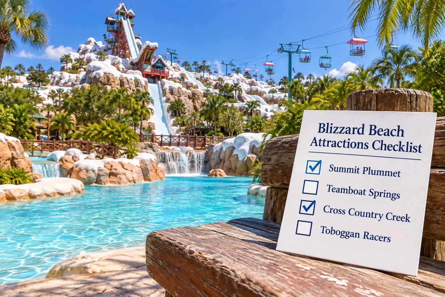 Blizzard Beach Rides & Attractions Checklist