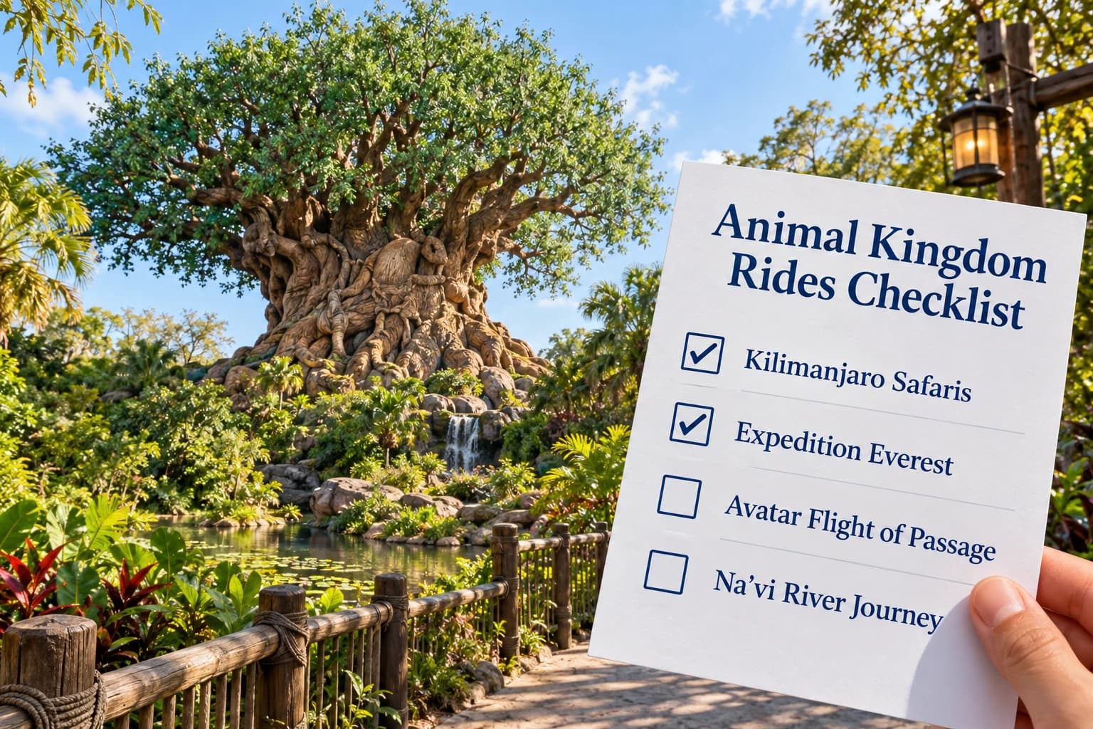 Disney Animal Kingdom Rides Checklist