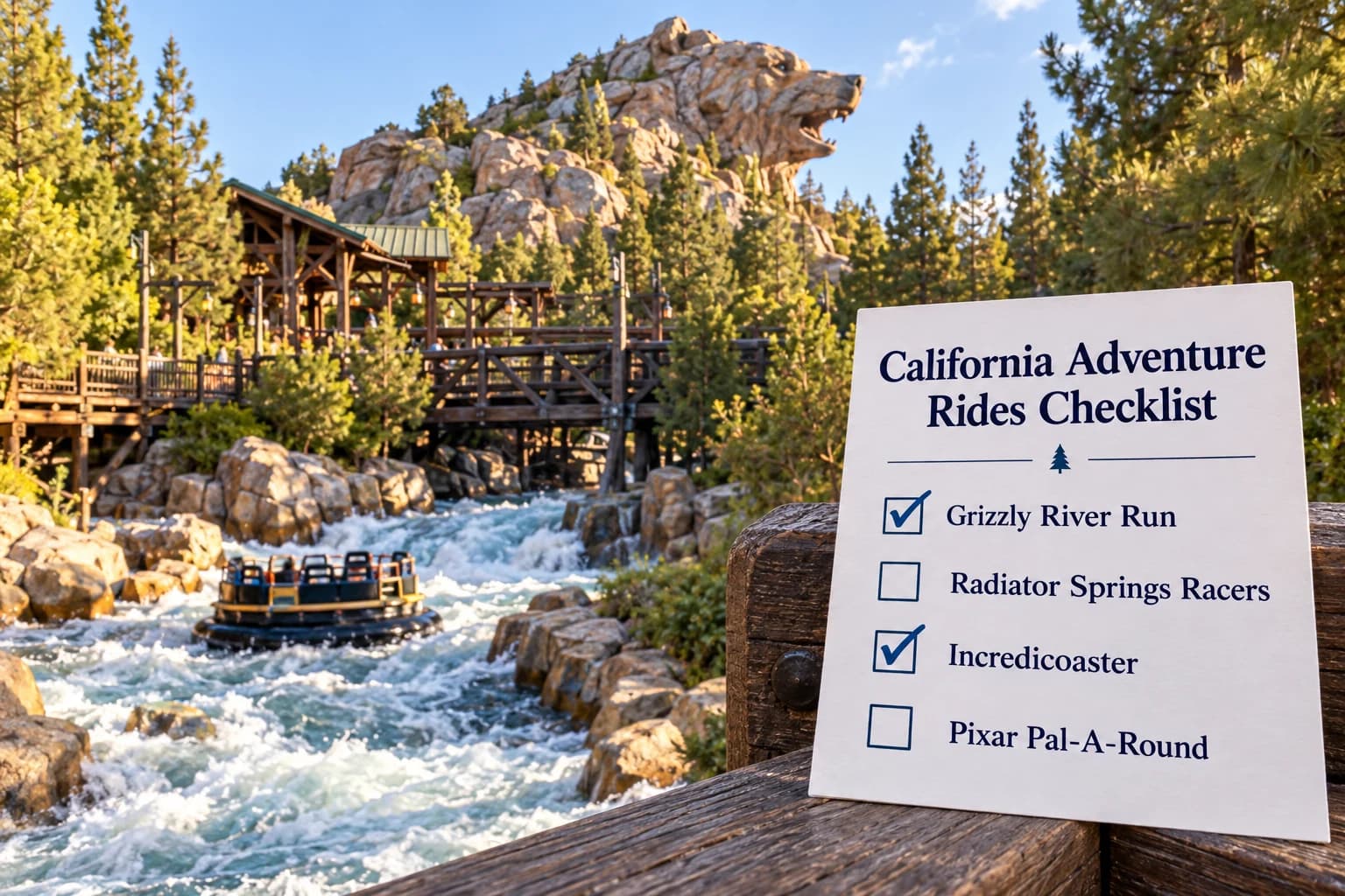 Disney California Adventure Rides Checklist