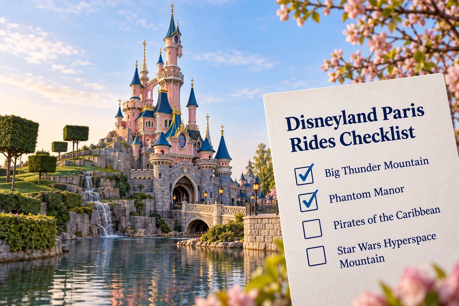 Disneyland Paris Rides Checklist