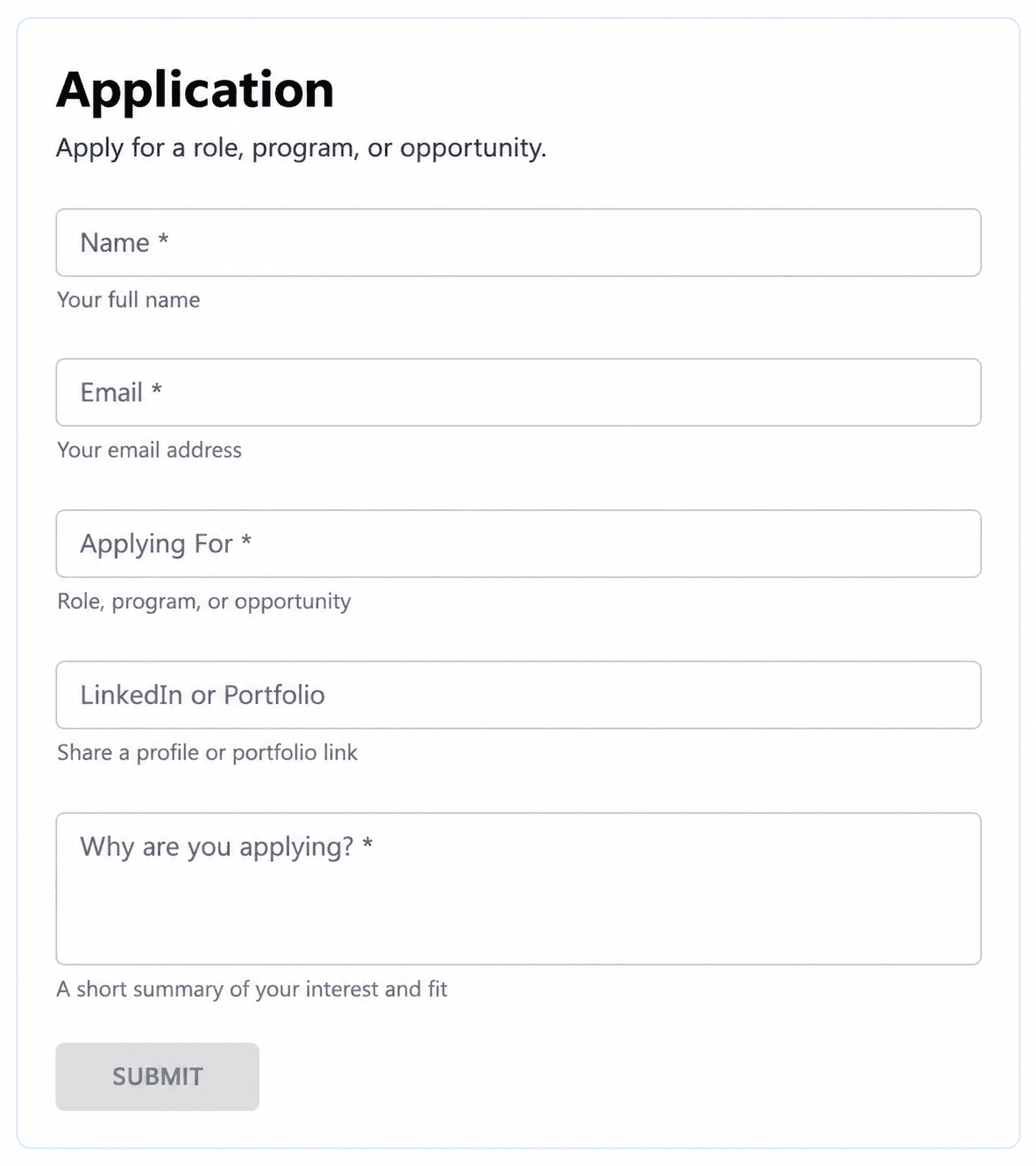 Application