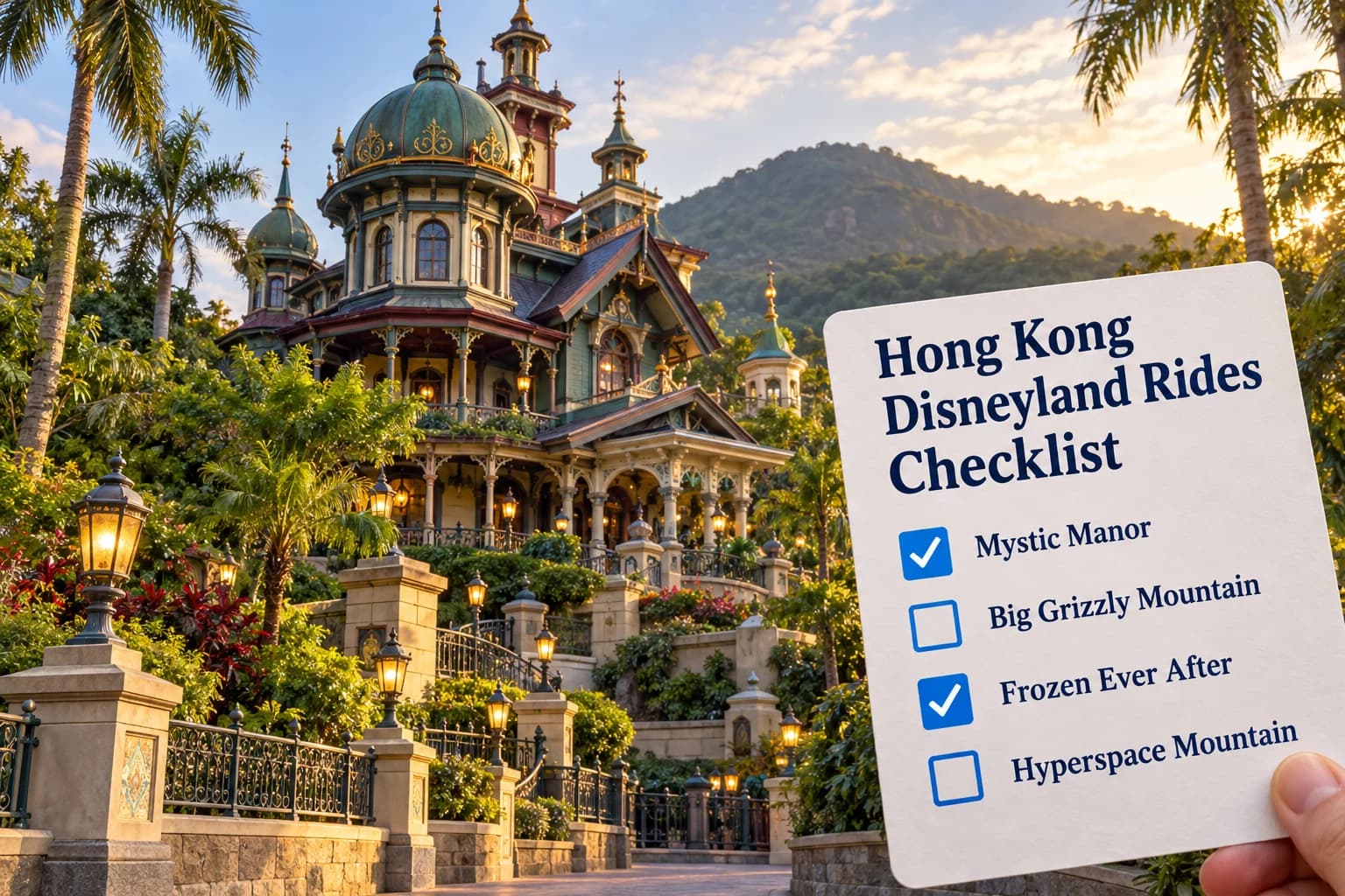 Hong Kong Disneyland Rides Checklist