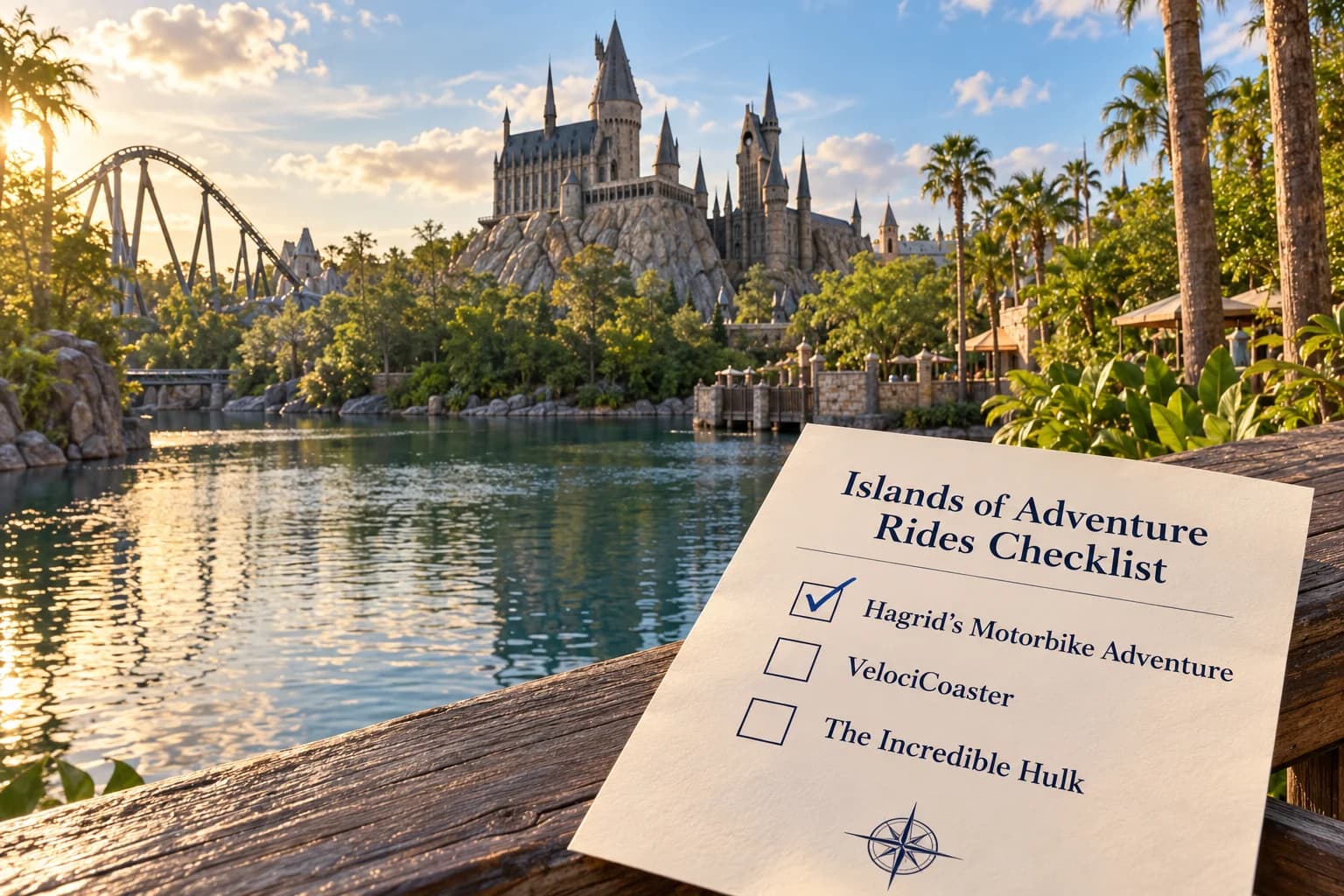 Islands of Adventure Rides Checklist