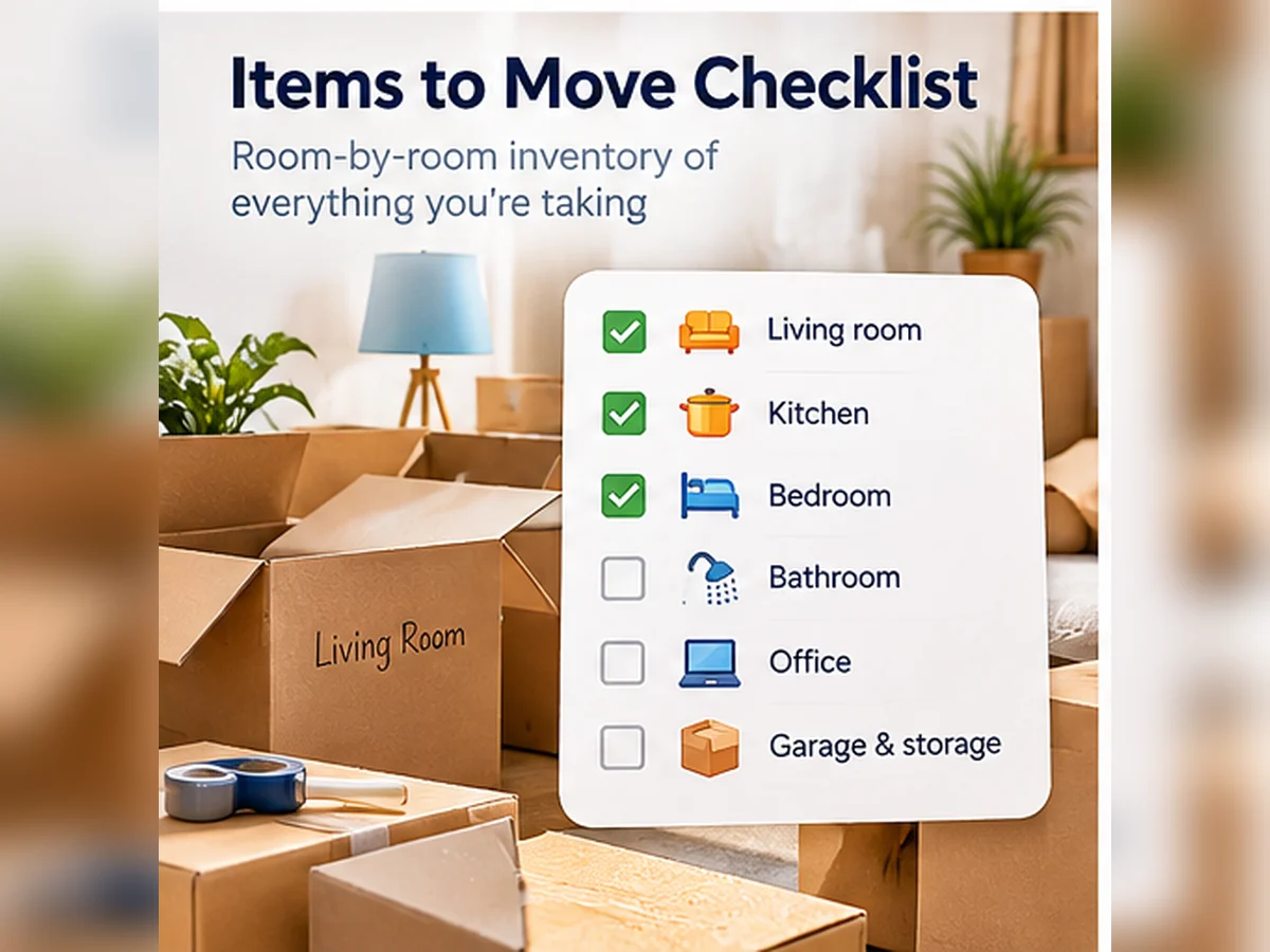 Items To Move Checklist