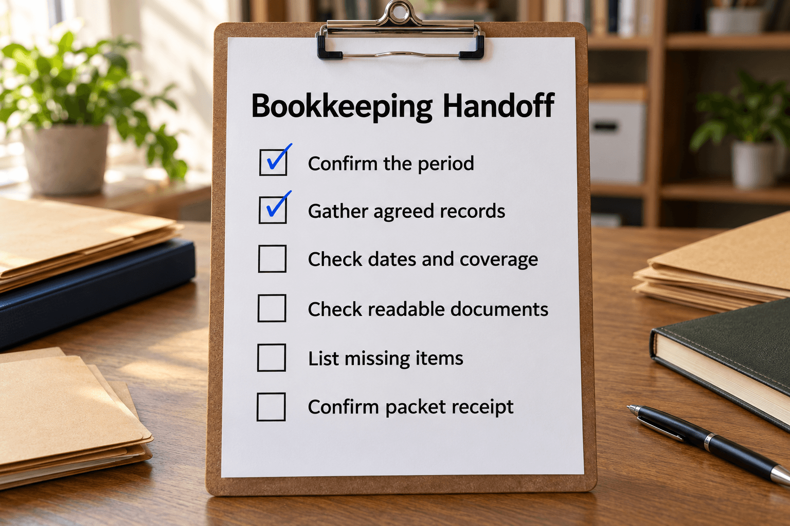 Monthly Bookkeeping Handoff