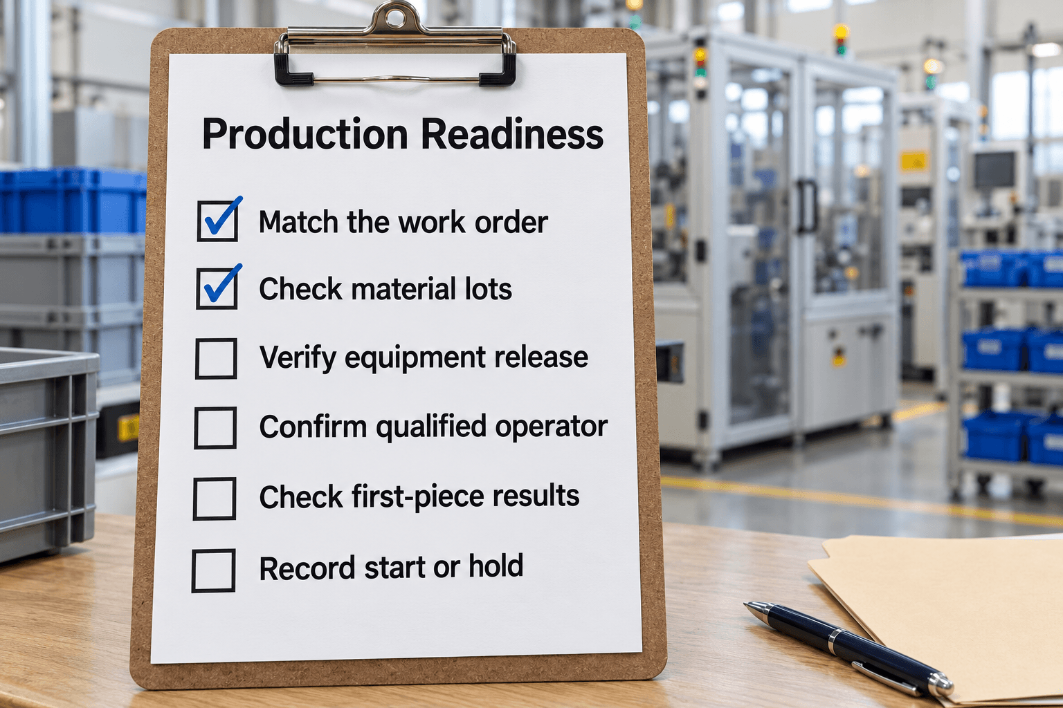 Production Run Readiness Checklist