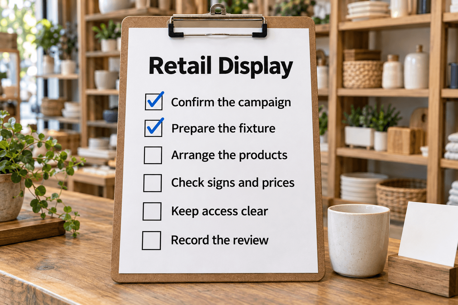Retail Promotional Display Checklist
