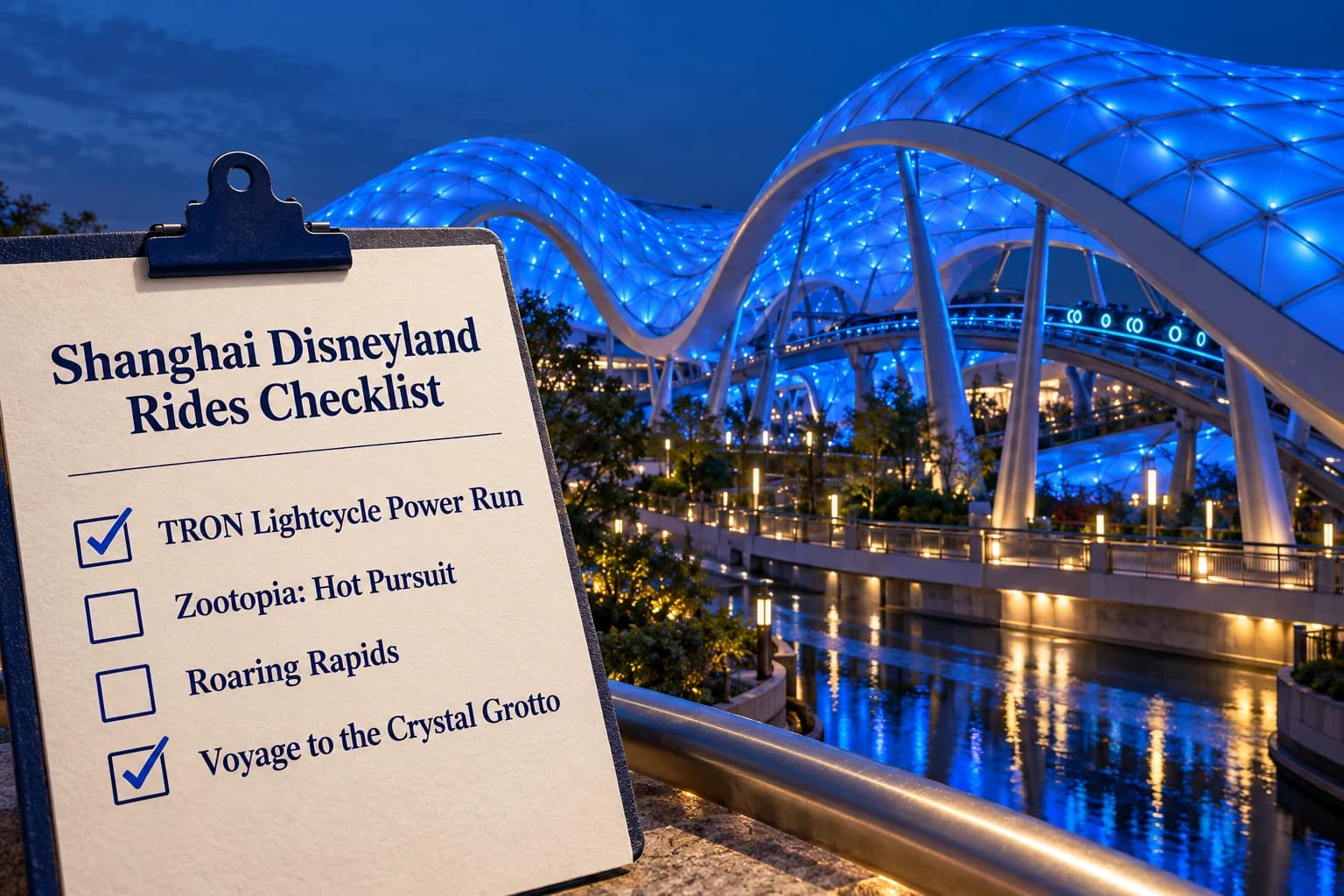 Shanghai Disneyland Rides Checklist