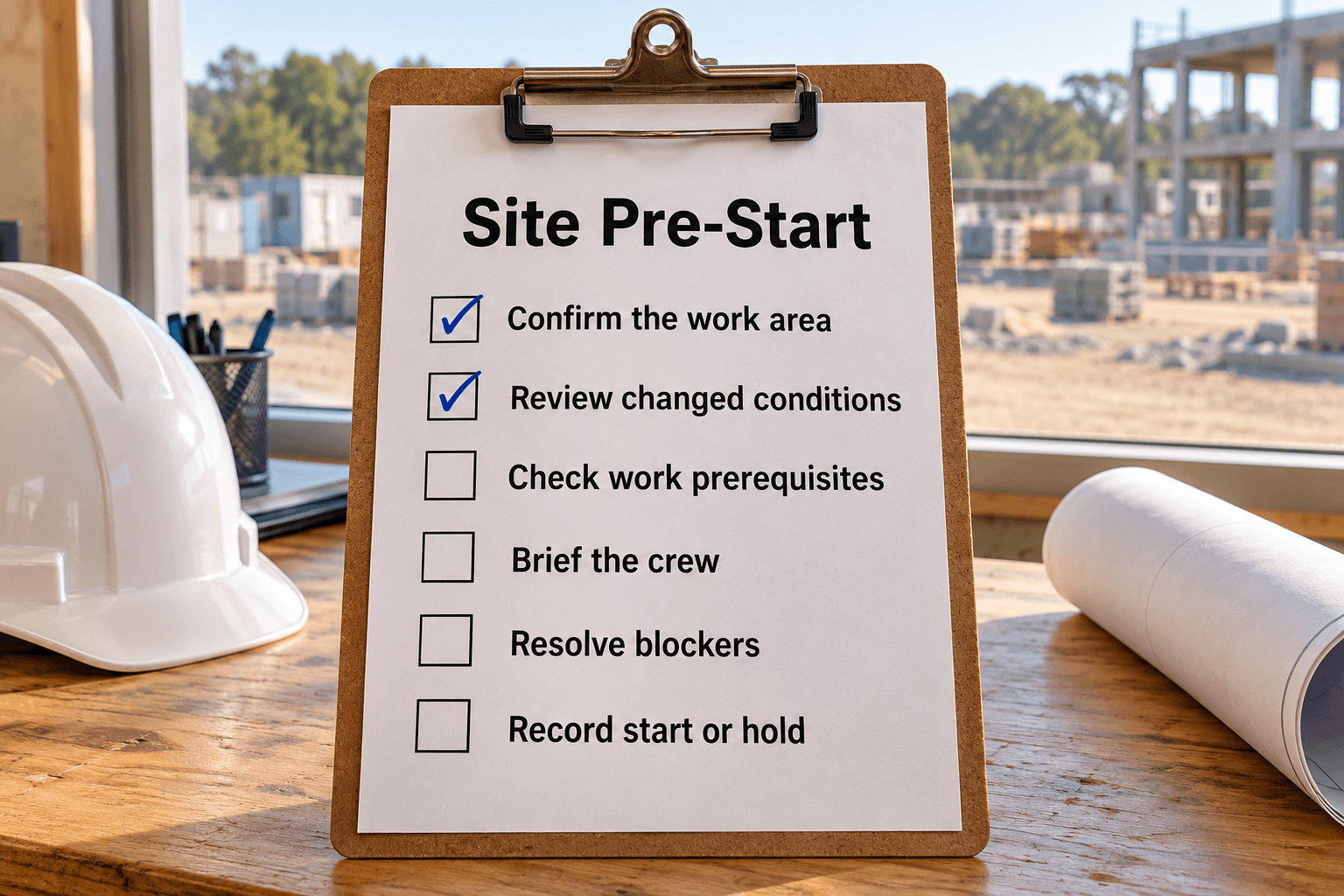 Construction Site Pre-Start Checklist