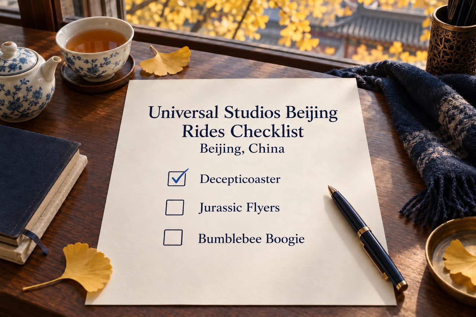 Universal Studios Beijing Rides Checklist