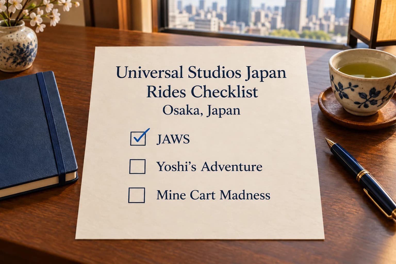 Universal Studios Japan Rides Checklist