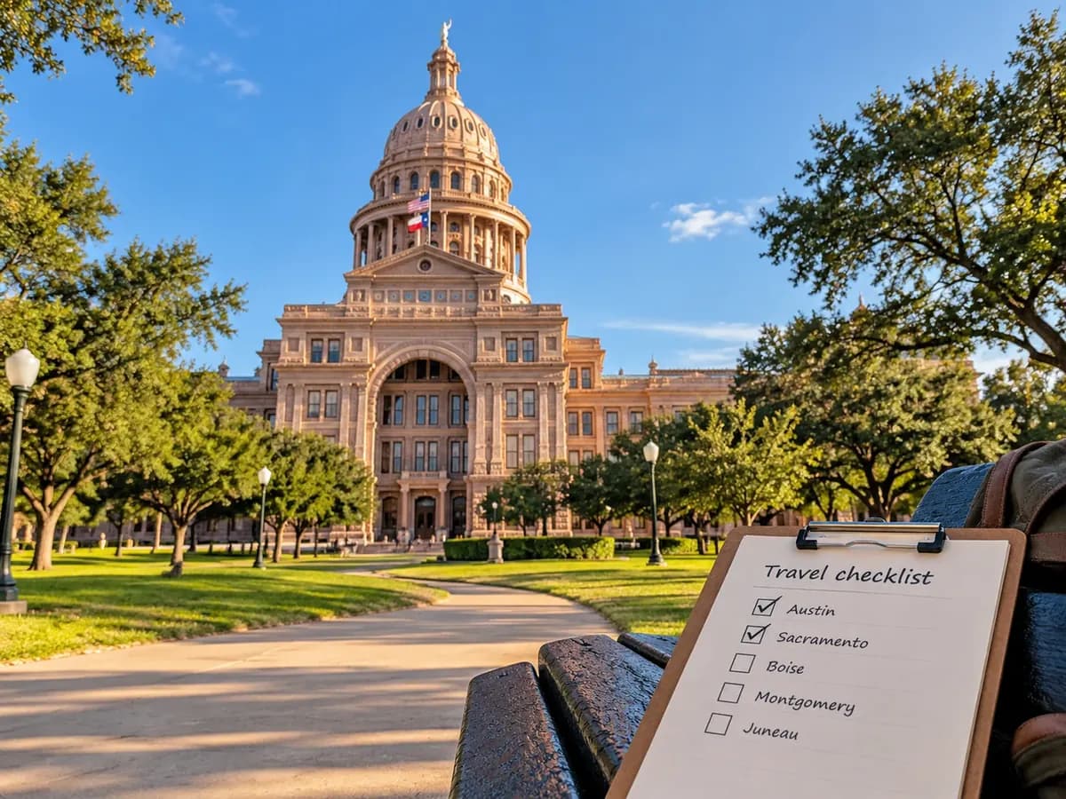 US State Capitals Checklist