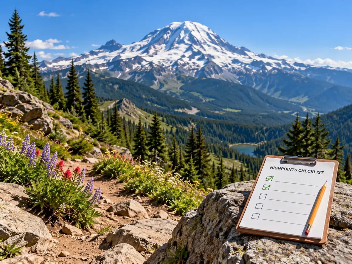 50 US State Highpoints Checklist