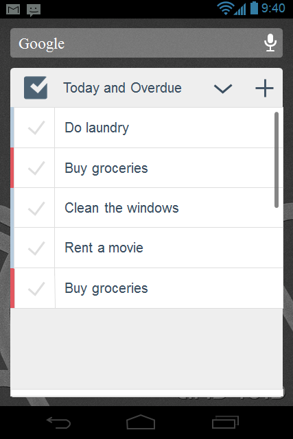 Checklist Android Widget