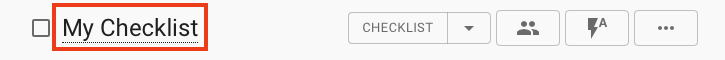 Checklist Name