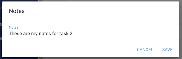 Task Notes Dialog