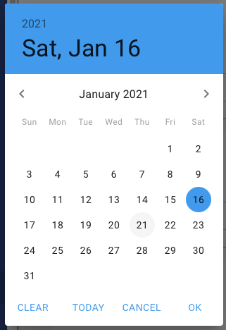 Task Date Picker